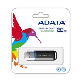 ADATA 32GB USB 2.0 Memory Pen, C906, Compact, Black & Blue