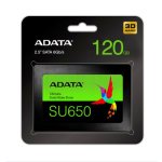 ADATA 120GB Ultimate SU650 SSD, 2.5", SATA3, 7mm, 3D NAND, R/W 520/320 MB/s, 75K IOPS